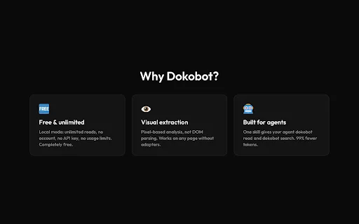 Dokobot: Libreng AI Browser Tool para sa Iyong AI Agents - Screenshot 2
