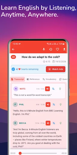 I-download ang Learning English – 6 Minutes Para sa Mabilis na Pagkatuto - Screenshot 3