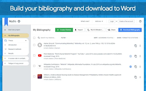 MyBib: Libreng Citation Generator – Mabilis na APA, MLA at Harvard - Screenshot 4
