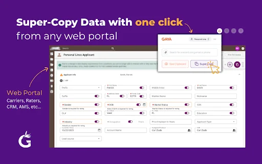 I-download ang Gaya: AI Insurance Automation Extension para sa Iyong Browser - Screenshot 1