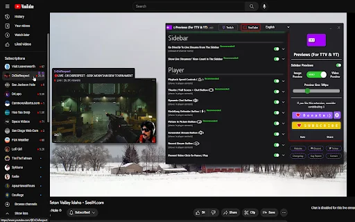 Previews: Pinakamahusay na Twitch, YouTube, at Kick Extension - Screenshot 2