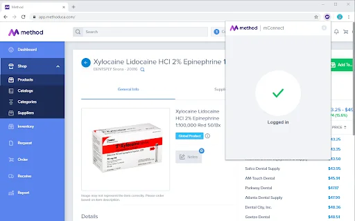 I-download ang Method mConnect Extension – I-optimize ang Dental Procurement - Screenshot 1
