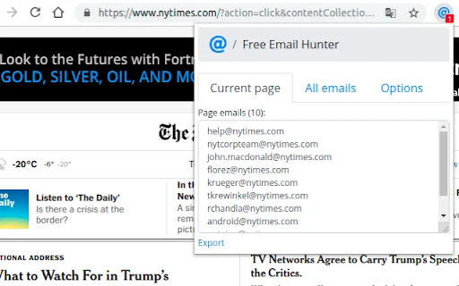 I-download ang Email Hunter – Pinakamahusay na Email Extractor Tool - Screenshot 1