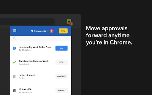 I-download ang Docusign eSignature – Pirmahan ang Dokumento sa Chrome - Screenshot 2