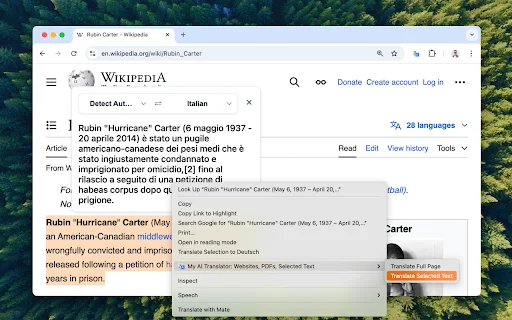 I-download ang Translator Extension – Mabilis na Web Translation - Screenshot 1